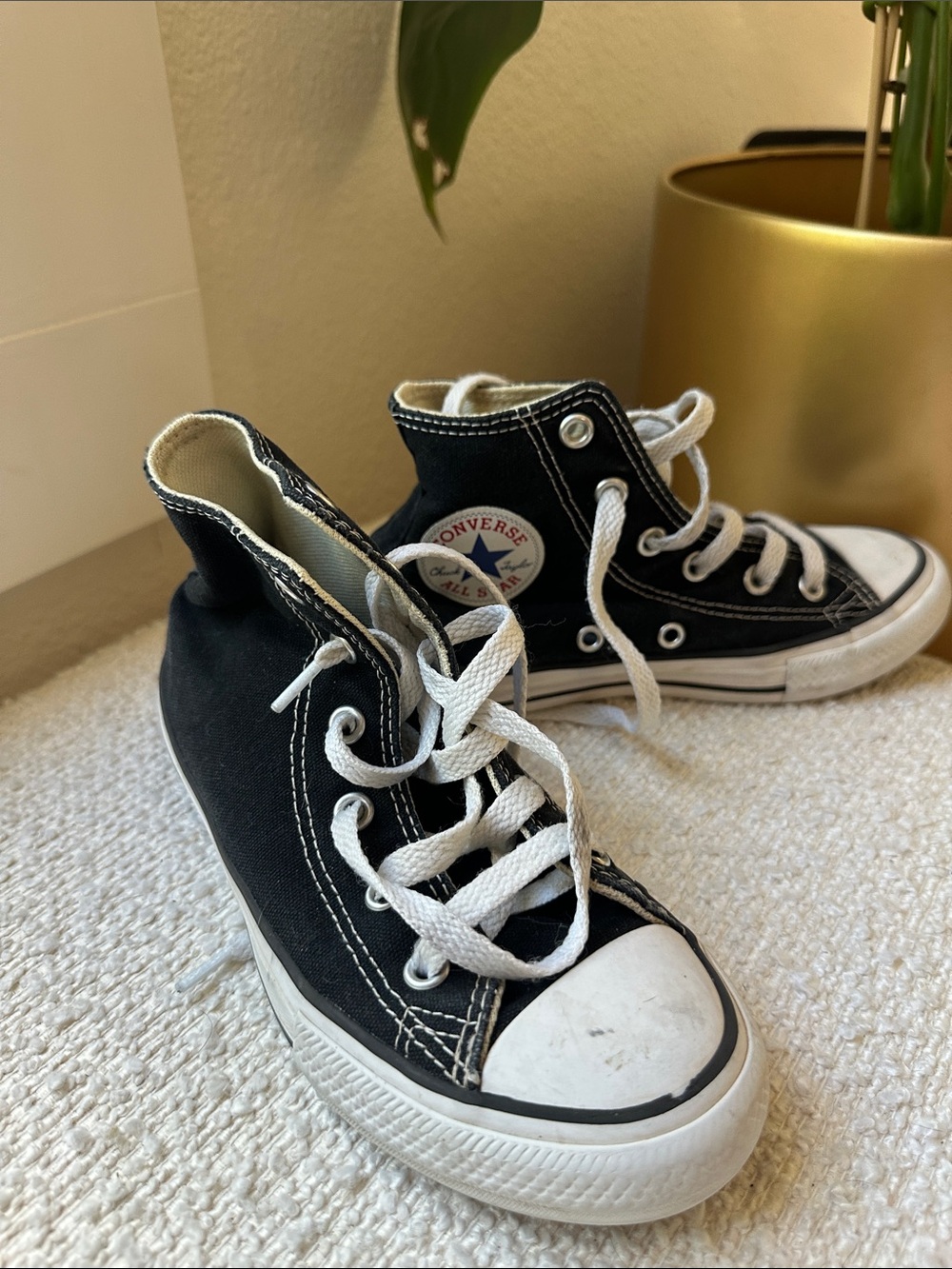 Converse Black & White Kids' High-Top Sneakers